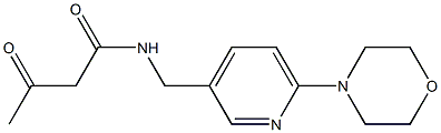 N-{[6-(morpholin-4-yl)pyridin-3-yl]methyl}-3-oxobutanamide Struktur