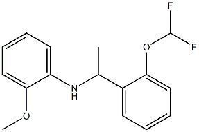 N-{1-[2-(difluoromethoxy)phenyl]ethyl}-2-methoxyaniline Struktur