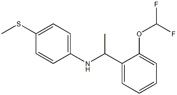 N-{1-[2-(difluoromethoxy)phenyl]ethyl}-4-(methylsulfanyl)aniline Struktur