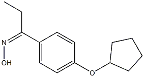 N-{1-[4-(cyclopentyloxy)phenyl]propylidene}hydroxylamine Struktur