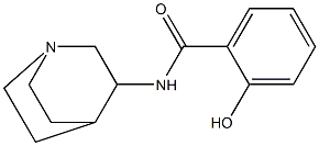 N-{1-azabicyclo[2.2.2]octan-3-yl}-2-hydroxybenzamide Struktur