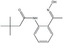 N-{2-[(1E)-N-hydroxyethanimidoyl]phenyl}-3,3-dimethylbutanamide Struktur