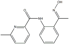 N-{2-[(1E)-N-hydroxyethanimidoyl]phenyl}-6-methylpyridine-2-carboxamide Struktur