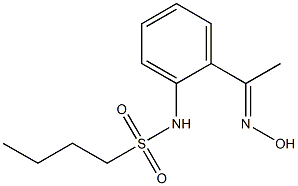 N-{2-[(1E)-N-hydroxyethanimidoyl]phenyl}butane-1-sulfonamide Struktur