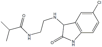 N-{2-[(5-chloro-2-oxo-2,3-dihydro-1H-indol-3-yl)amino]ethyl}-2-methylpropanamide Struktur