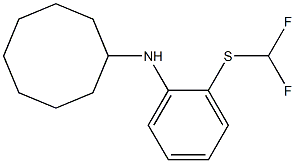 N-{2-[(difluoromethyl)sulfanyl]phenyl}cyclooctanamine Struktur