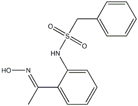 N-{2-[1-(hydroxyimino)ethyl]phenyl}-1-phenylmethanesulfonamide Struktur