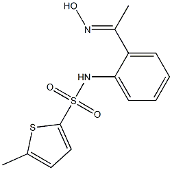 N-{2-[1-(hydroxyimino)ethyl]phenyl}-5-methylthiophene-2-sulfonamide Struktur