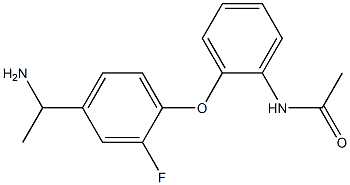 N-{2-[4-(1-aminoethyl)-2-fluorophenoxy]phenyl}acetamide Struktur