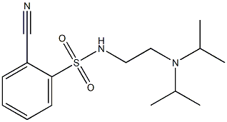 N-{2-[bis(propan-2-yl)amino]ethyl}-2-cyanobenzene-1-sulfonamide Struktur