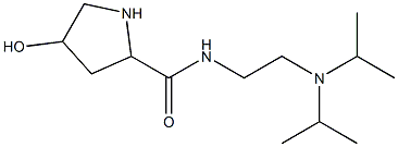 N-{2-[bis(propan-2-yl)amino]ethyl}-4-hydroxypyrrolidine-2-carboxamide Struktur