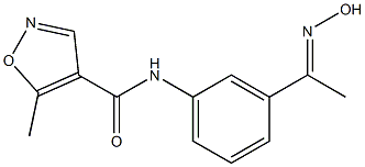 N-{3-[(1E)-N-hydroxyethanimidoyl]phenyl}-5-methylisoxazole-4-carboxamide Struktur