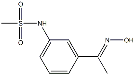 N-{3-[(1E)-N-hydroxyethanimidoyl]phenyl}methanesulfonamide Struktur