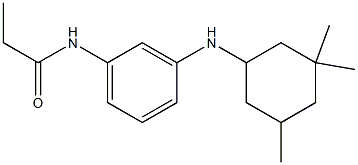 N-{3-[(3,3,5-trimethylcyclohexyl)amino]phenyl}propanamide Struktur