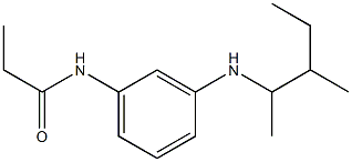 N-{3-[(3-methylpentan-2-yl)amino]phenyl}propanamide Struktur