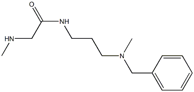 N-{3-[benzyl(methyl)amino]propyl}-2-(methylamino)acetamide Struktur