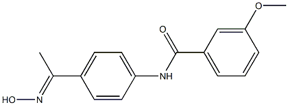 N-{4-[(1E)-N-hydroxyethanimidoyl]phenyl}-3-methoxybenzamide Struktur