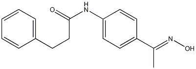 N-{4-[(1E)-N-hydroxyethanimidoyl]phenyl}-3-phenylpropanamide Struktur