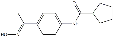 N-{4-[(1E)-N-hydroxyethanimidoyl]phenyl}cyclopentanecarboxamide Struktur