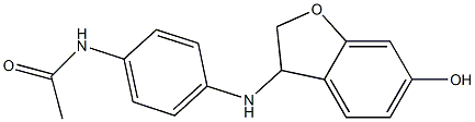 N-{4-[(6-hydroxy-2,3-dihydro-1-benzofuran-3-yl)amino]phenyl}acetamide Struktur