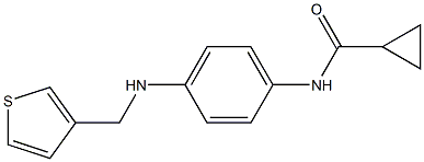 N-{4-[(thiophen-3-ylmethyl)amino]phenyl}cyclopropanecarboxamide Struktur