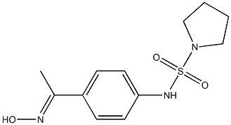 N-{4-[1-(hydroxyimino)ethyl]phenyl}pyrrolidine-1-sulfonamide Struktur