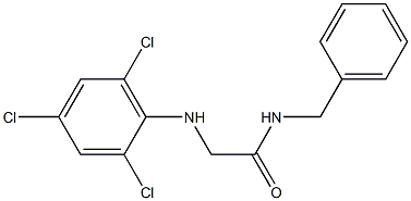 N-benzyl-2-[(2,4,6-trichlorophenyl)amino]acetamide Struktur