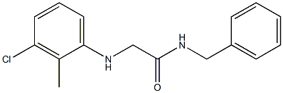 N-benzyl-2-[(3-chloro-2-methylphenyl)amino]acetamide Struktur