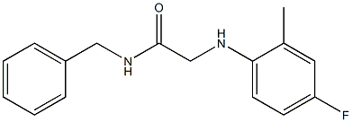 N-benzyl-2-[(4-fluoro-2-methylphenyl)amino]acetamide Struktur