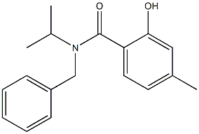 N-benzyl-2-hydroxy-4-methyl-N-(propan-2-yl)benzamide Struktur