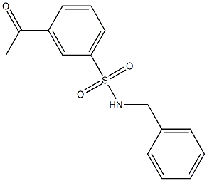 N-benzyl-3-acetylbenzene-1-sulfonamide Struktur