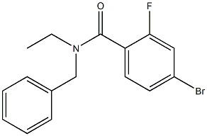 N-benzyl-4-bromo-N-ethyl-2-fluorobenzamide Struktur