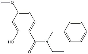 N-benzyl-N-ethyl-2-hydroxy-4-methoxybenzamide Struktur