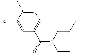 N-butyl-N-ethyl-3-hydroxy-4-methylbenzamide Struktur