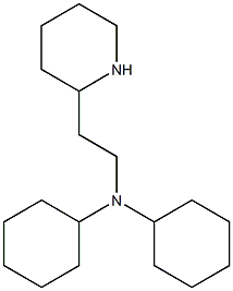 N-cyclohexyl-N-[2-(piperidin-2-yl)ethyl]cyclohexanamine Struktur