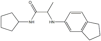 N-cyclopentyl-2-(2,3-dihydro-1H-inden-5-ylamino)propanamide Struktur