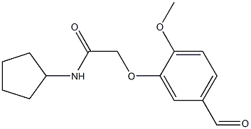 N-cyclopentyl-2-(5-formyl-2-methoxyphenoxy)acetamide Struktur