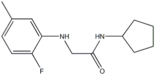 N-cyclopentyl-2-[(2-fluoro-5-methylphenyl)amino]acetamide Struktur