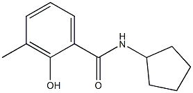 N-cyclopentyl-2-hydroxy-3-methylbenzamide Struktur