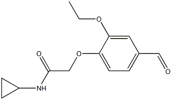 N-cyclopropyl-2-(2-ethoxy-4-formylphenoxy)acetamide Struktur