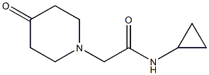 N-cyclopropyl-2-(4-oxopiperidin-1-yl)acetamide Struktur