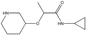 N-cyclopropyl-2-(piperidin-3-yloxy)propanamide Struktur