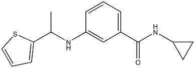 N-cyclopropyl-3-{[1-(thiophen-2-yl)ethyl]amino}benzamide Struktur