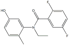 N-ethyl-2,5-difluoro-N-(5-hydroxy-2-methylphenyl)benzamide Struktur