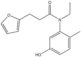 N-ethyl-3-(furan-2-yl)-N-(5-hydroxy-2-methylphenyl)propanamide Struktur