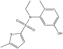 N-ethyl-N-(5-hydroxy-2-methylphenyl)-5-methylthiophene-2-sulfonamide Struktur