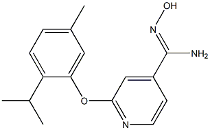 N'-hydroxy-2-(2-isopropyl-5-methylphenoxy)pyridine-4-carboximidamide Struktur