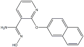 N'-hydroxy-2-(2-naphthyloxy)pyridine-3-carboximidamide Struktur