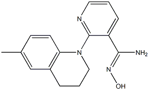 N'-hydroxy-2-(6-methyl-3,4-dihydroquinolin-1(2H)-yl)pyridine-3-carboximidamide Struktur