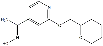 N'-hydroxy-2-(tetrahydro-2H-pyran-2-ylmethoxy)pyridine-4-carboximidamide Struktur